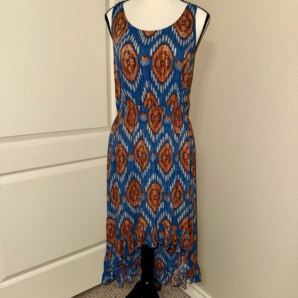 Blue and Orange High Low Sundress by Kirra